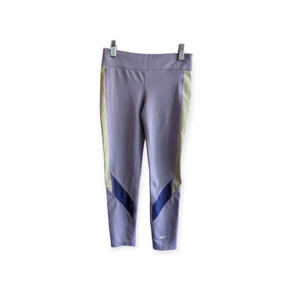 NIKE ONE Girls Dri-Fit Training Full-Length Lavender Leggings Size S - Picture 1 of 6